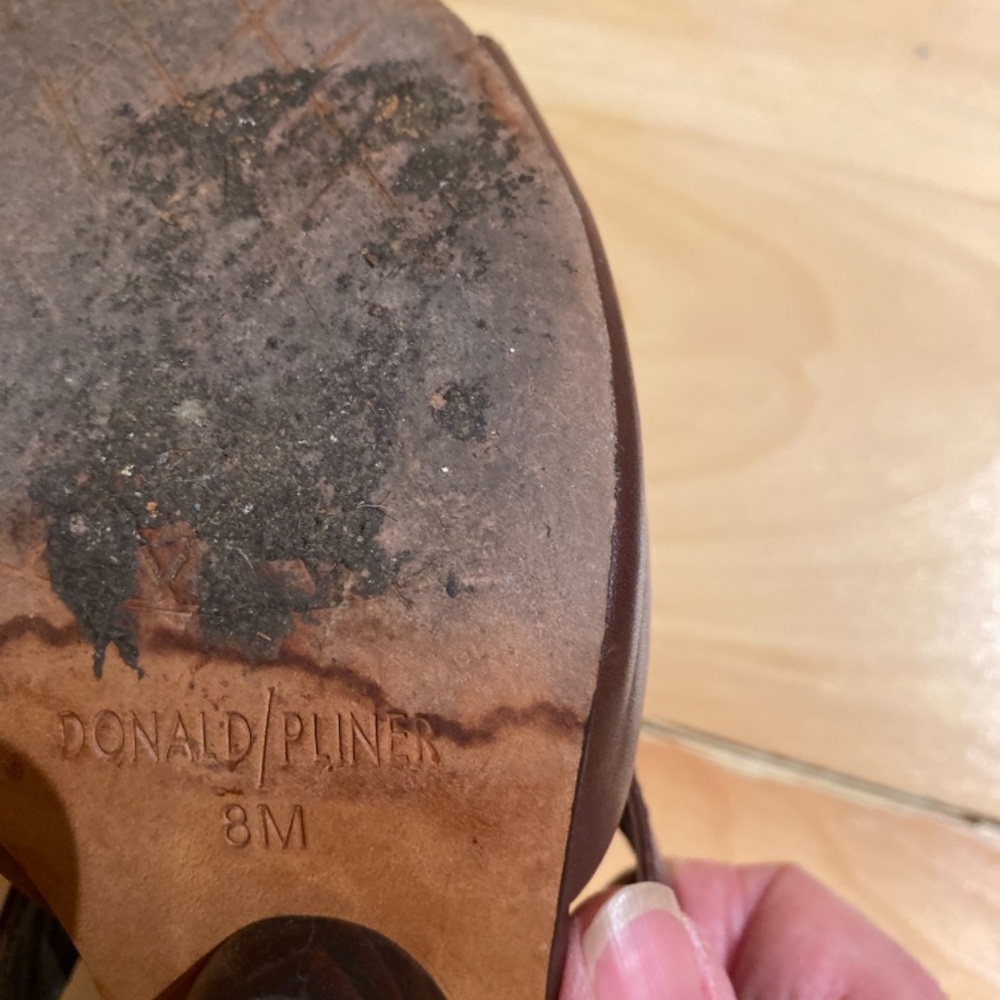 Brown leather wedges size 8 - Picture 8 of 12